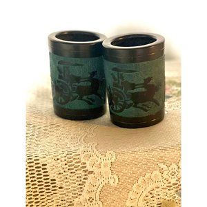 Vintage Pen Cup Classical Relief 3.9” Holders